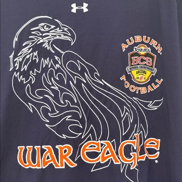 EUC [Under Armour] Auburn Tigers War Eagle NCAA Short-Sleeve T-Shirt Men’s 3XL - Picture 5 of 9